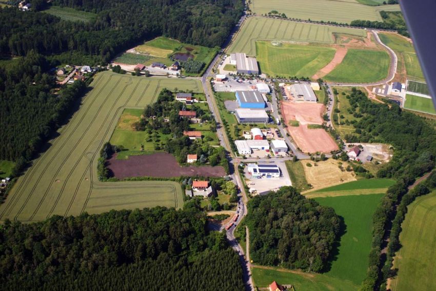 Luftbild vom Gewerbegebiet "Hoffeld" | Rechte: Stadt Lugau