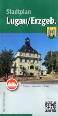 Ansicht des Stadtplans von Lugau mit Rathaus als Titelbild